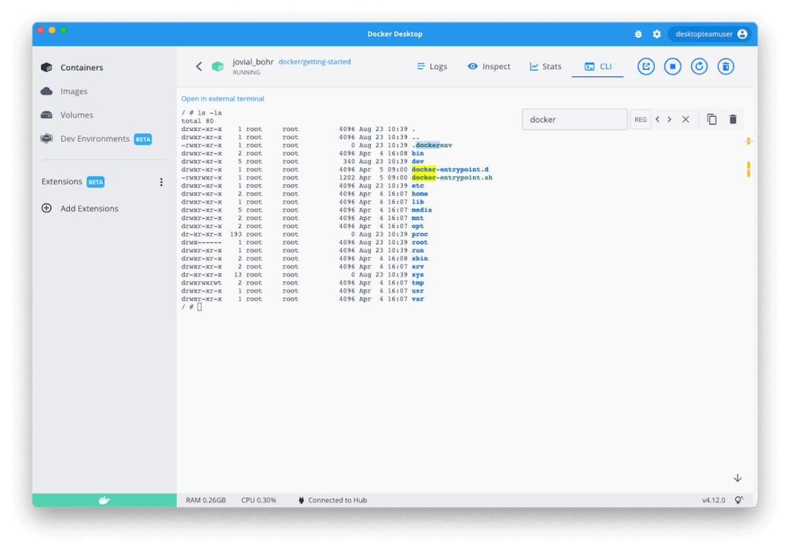 Dashboard integrated cli