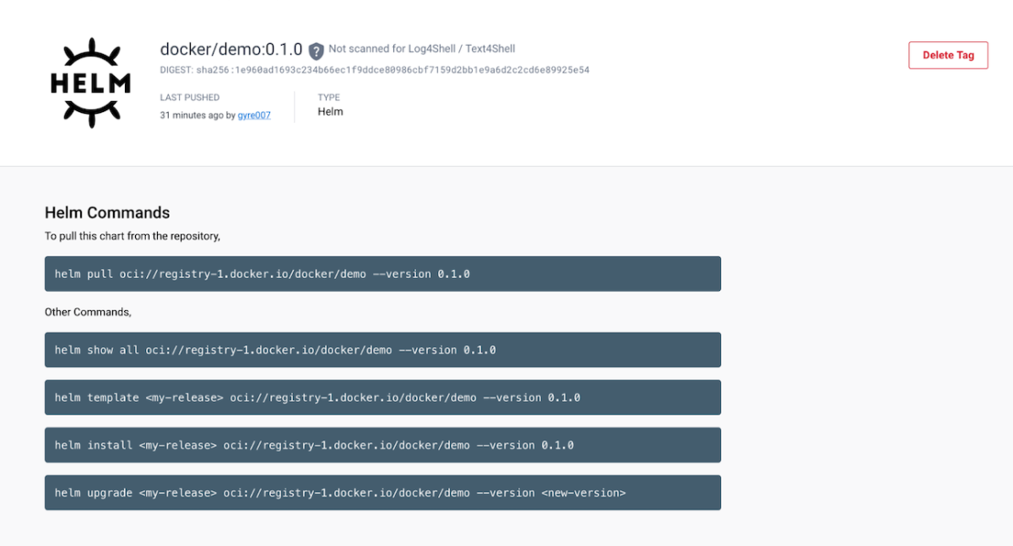 Helm cli commands