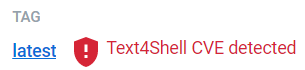 Text4shell tags badge